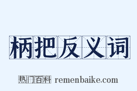 柄把反义词是什么意思的图片